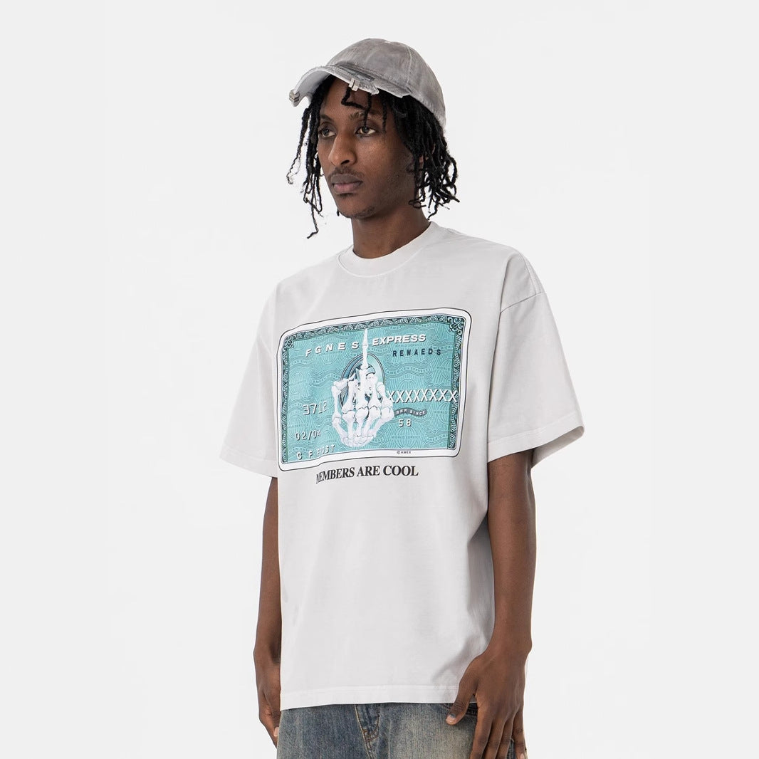 T-shirt Uomo "Geo Print" in Cotone – Vestibilità Ampia