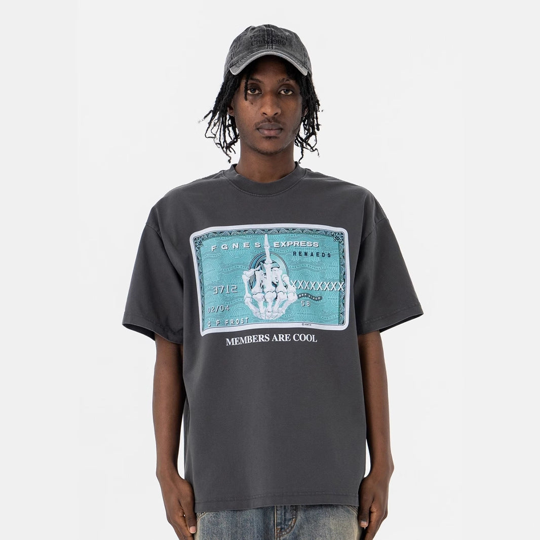 T-shirt Uomo "Geo Print" in Cotone – Vestibilità Ampia