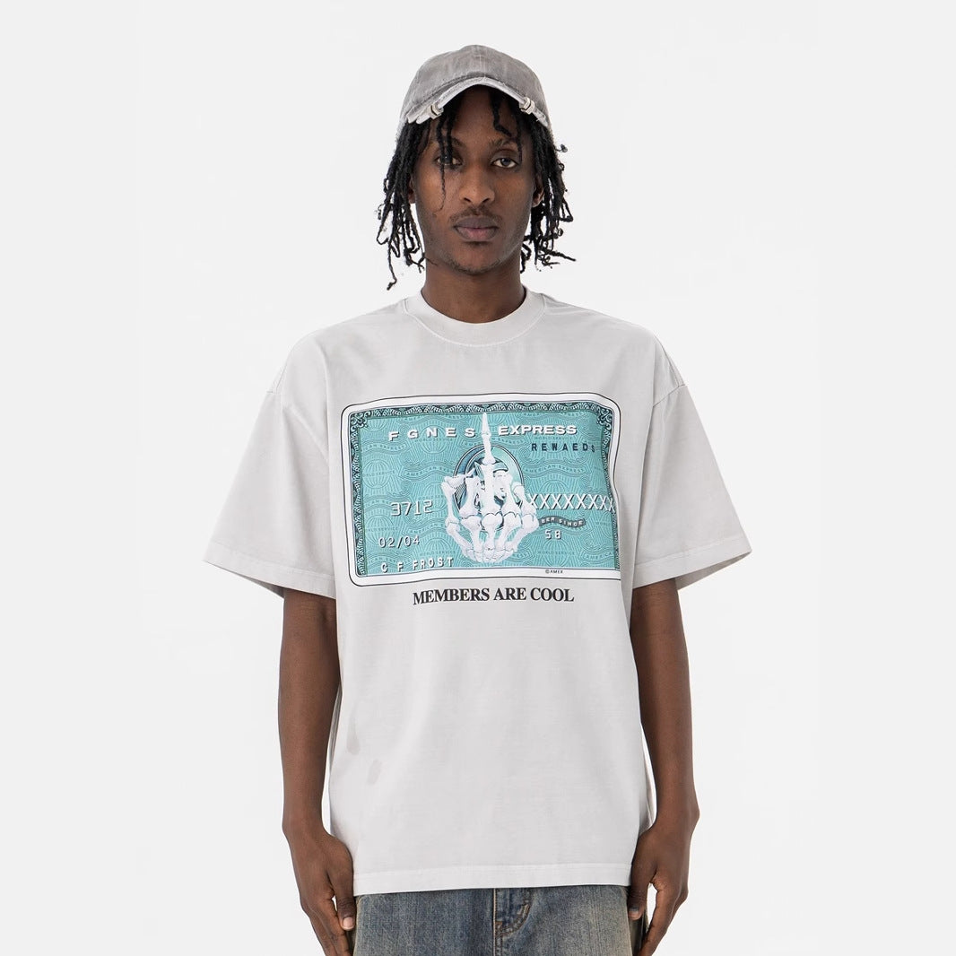 T-shirt Uomo "Geo Print" in Cotone – Vestibilità Ampia