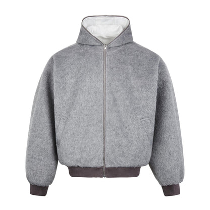 Wool Blend Zip-up