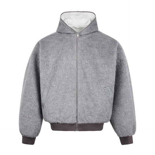 Wool Blend Zip-up