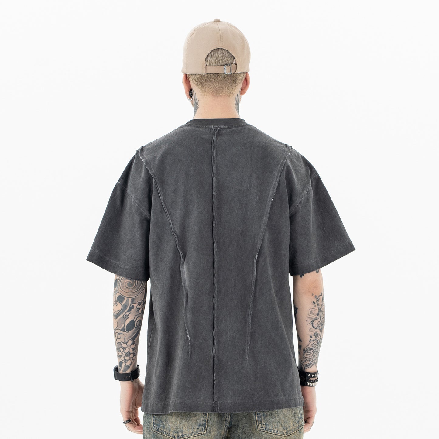 T-shirt Uomo "Letter Fit" in Cotone