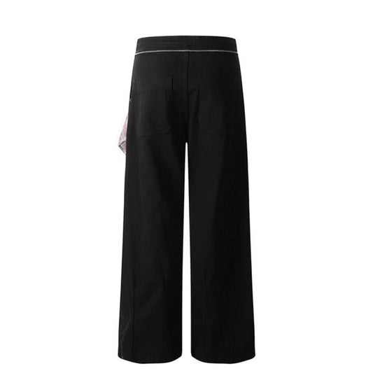 Black straight leg jeans