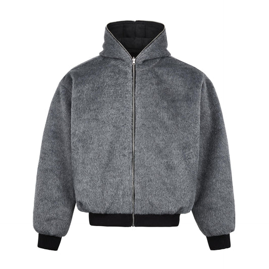 Wool Blend Zip-up